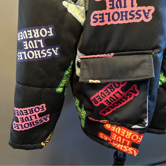 Assholes Live Forever ALF Monogram Unisex Plush Coat - Picture 4 of 10